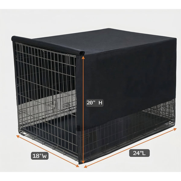 Latitude Run® Highly Breathable Dog Crate Cover with Mesh on All Four ...